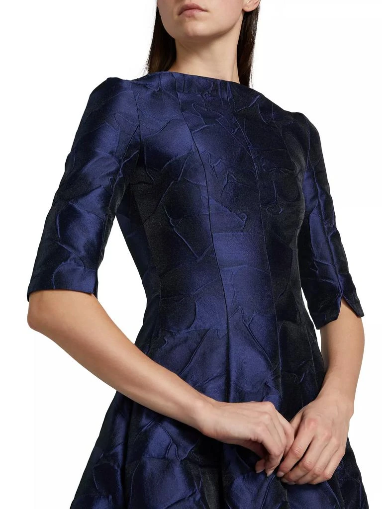 Talbot Runhof Jacquard Fit &amp; Flare Cocktail Dress 6