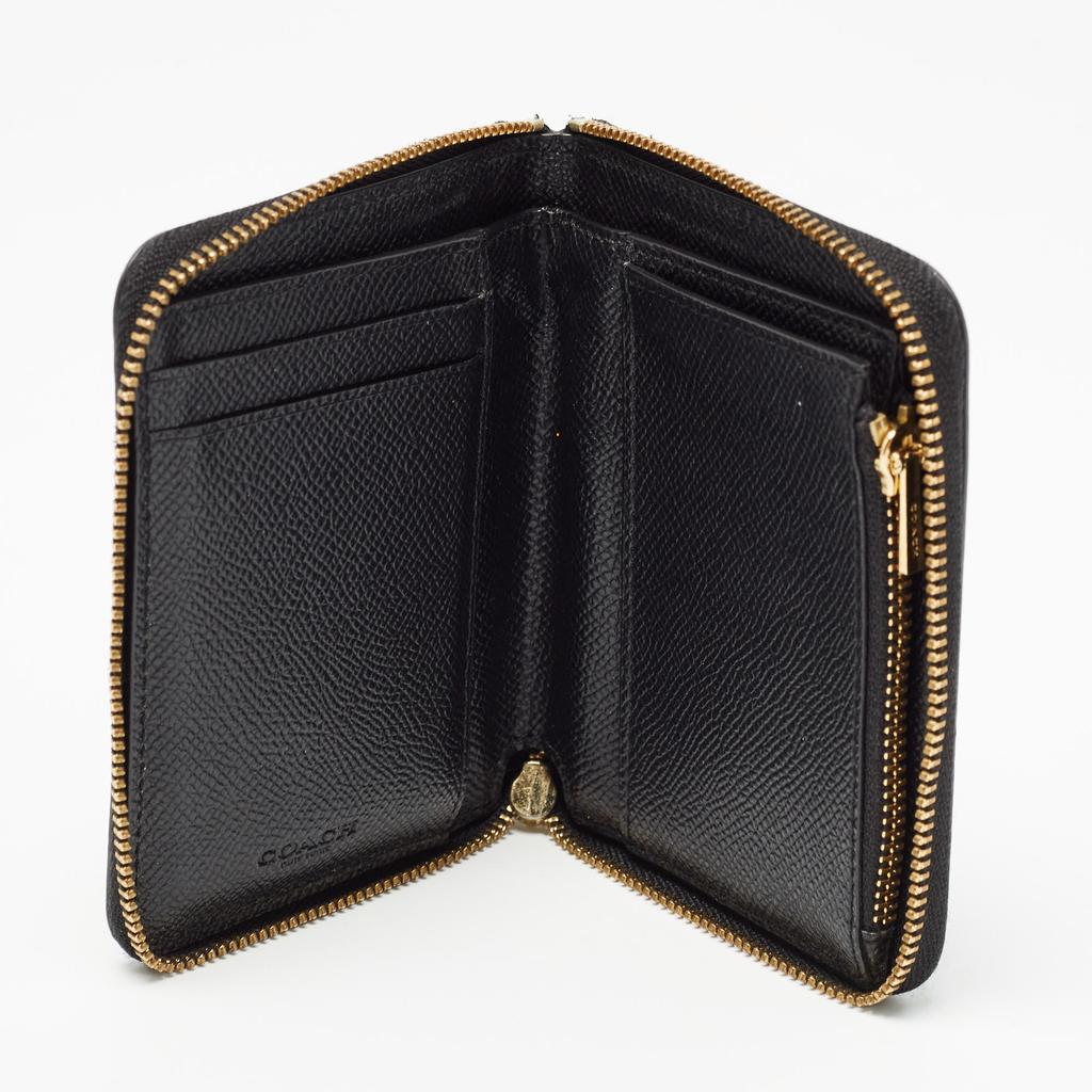 Coach Coach Black Leather Zip Around Purse