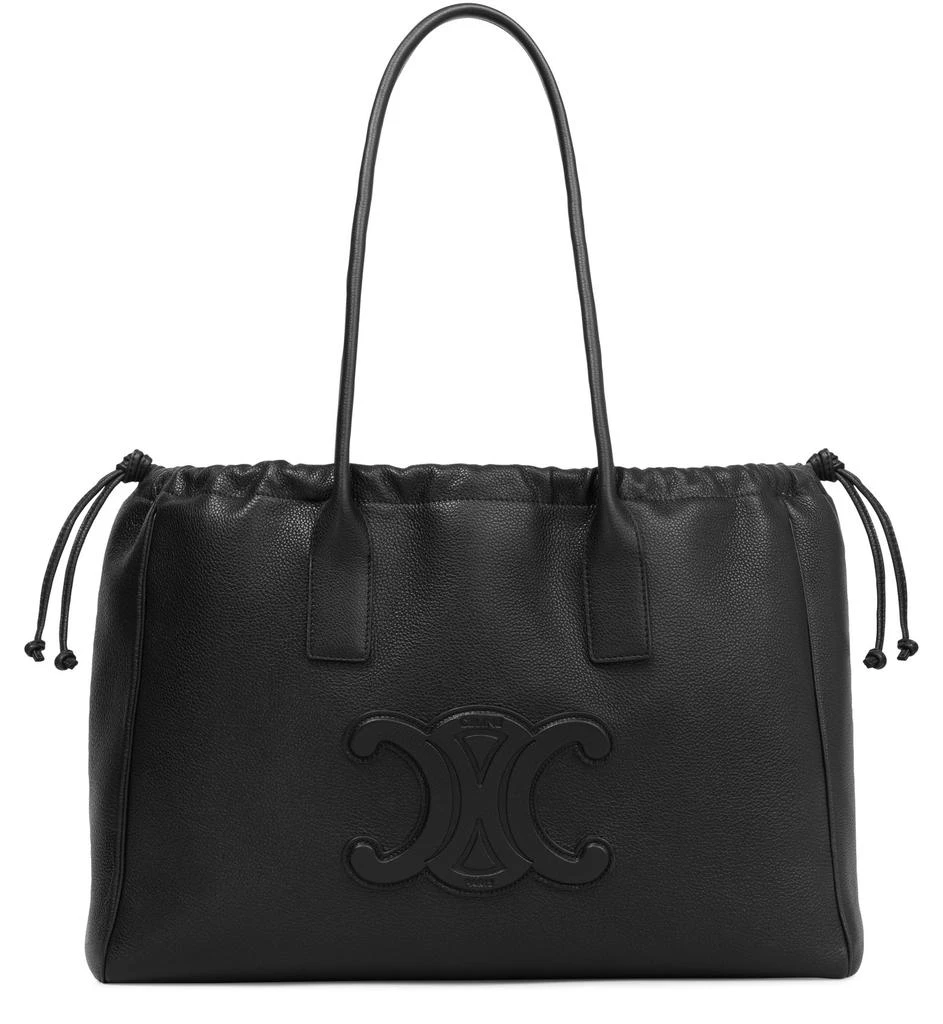 CELINE Cabas Drawstring cuir Triomphe in grained calfskin 1