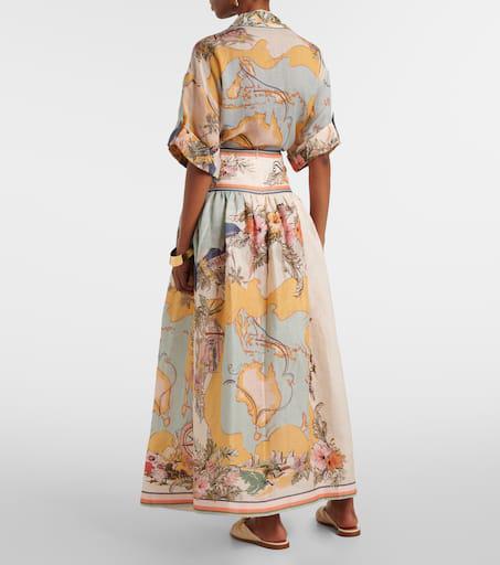 【Zimmermann】Tallow printed linen maxi skirt Zimmermann Tallow printed linen maxi skirt - Dresses