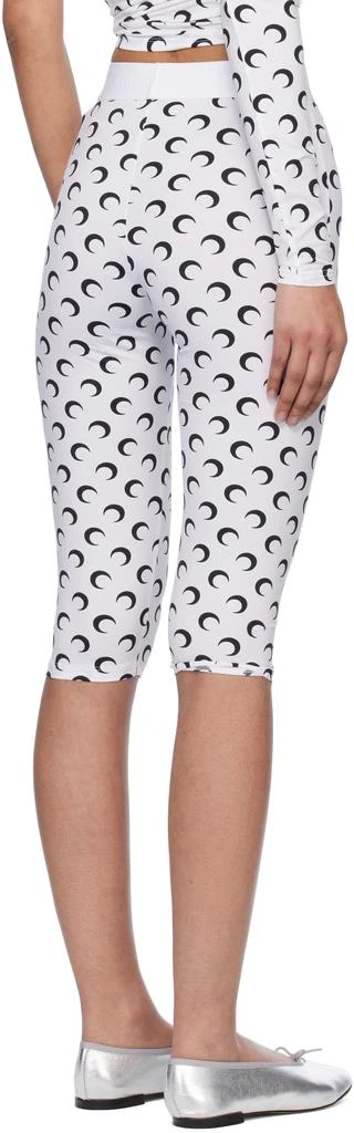 MARINE SERRE SSENSE Exclusive White Recycled Moon Jersey Capri Leggings 3