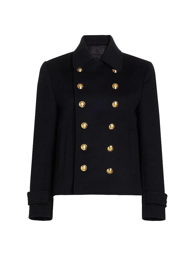 Nili Lotan Ornella Wool Cropped Peacoat 1
