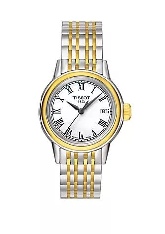 Tissot 2 Tone Stainless Steel Carson White Dial Bracelet Watch 1