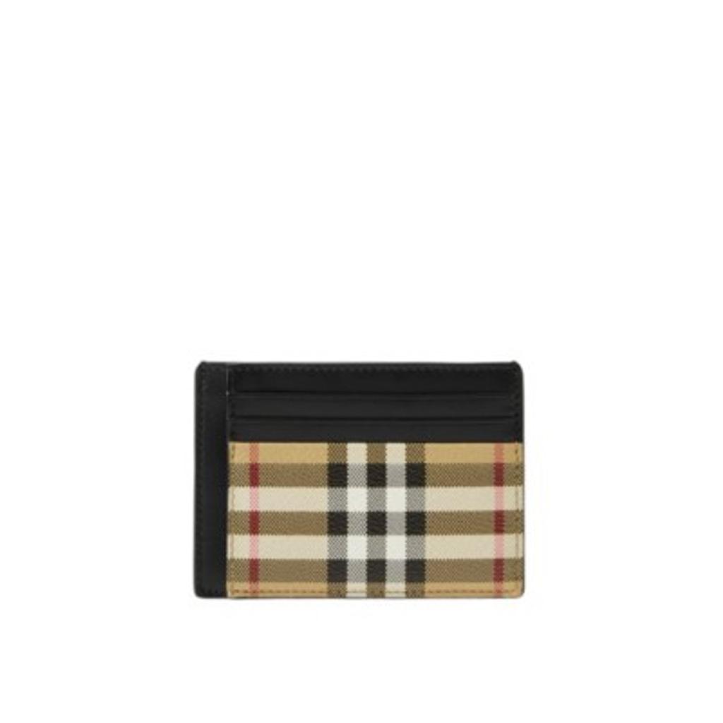 Burberry Check money clip card case - Wallets - BeyondStyle