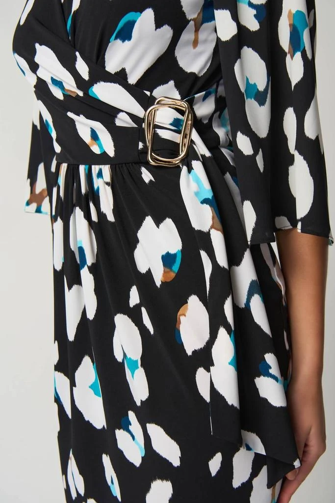 JOSEPH RIBKOFF Joseph Ribkoff - Black/White Belted Dress 4