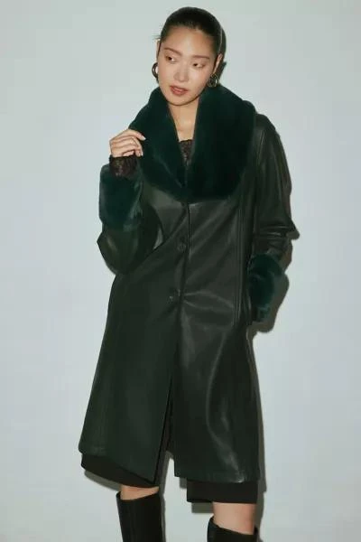 Blank NYC BLANKNYC Goodnight Moon Faux Leather Trench Coat 1