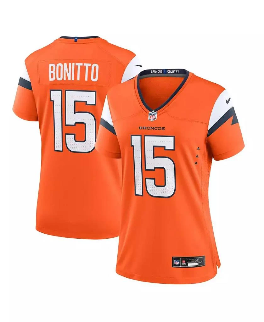 NIKE Women's Nik Bonitto Orange Denver Broncos Team Game Jersey 1