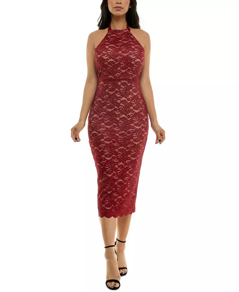 Emerald Sundae Women's Glitter Lace Bodycon Dress