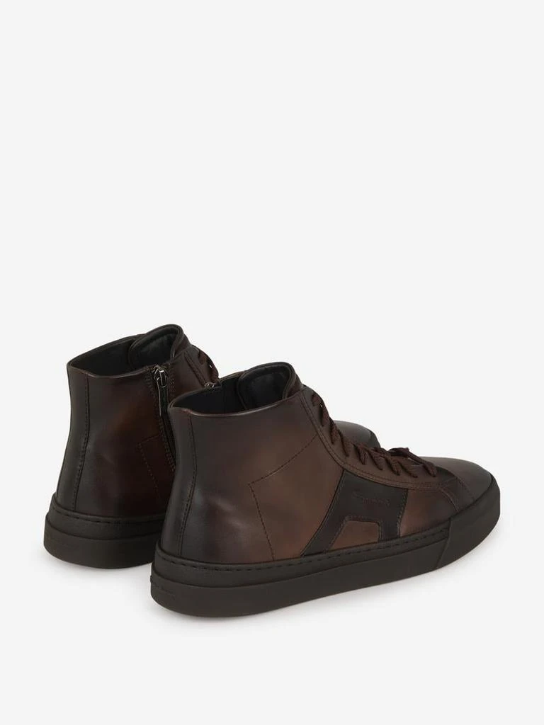 Santoni Santoni Leather Paneled Sneakers 3