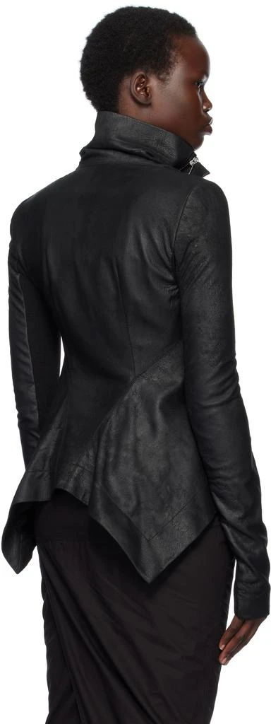 Rick Owens Black Hollywood Naska Biker Leather Jacket 3