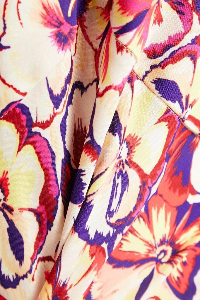 Paco Rabanne Ruffled floral-print satin maxi dress 4