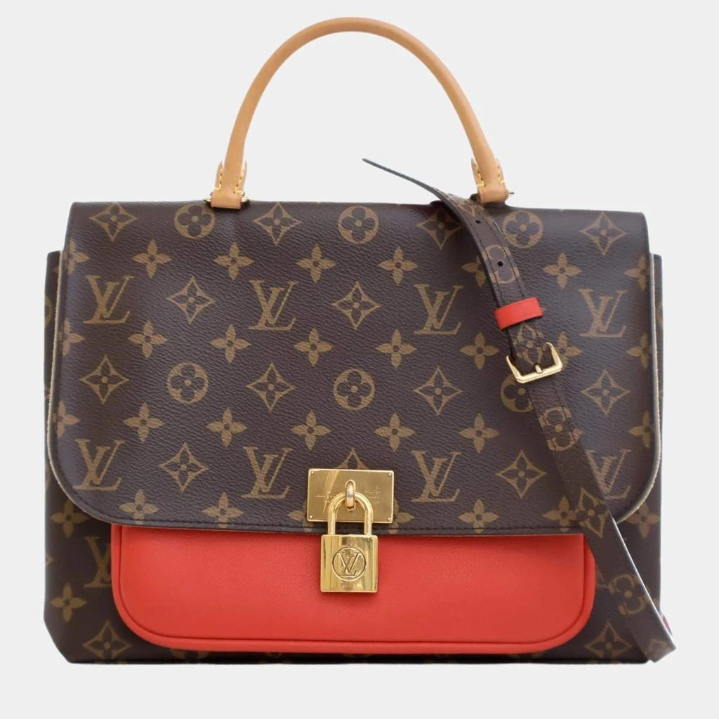 Louis Vuitton Louis Vuitton Brown/Red Monogram Canvas Marignan Top Handle Bag 1