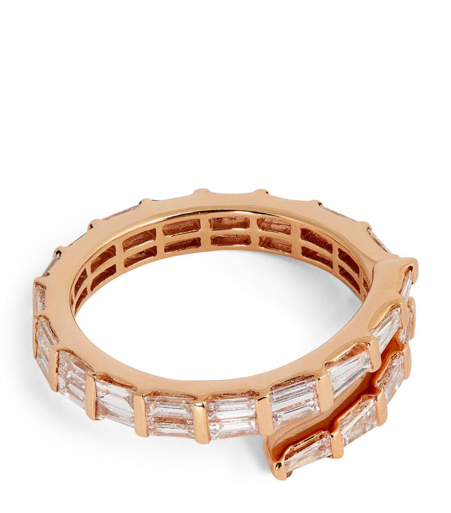 Anita Ko Rose Gold and Diamond Coil Ring