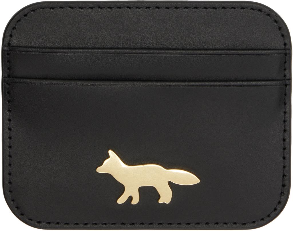 MAISON KITSUNE' FOX HEAD LEATHER NECK CARDHOLDER カード入れ Maison Kitsune FOX HEAD LEATHER NECK CARDHOLDER - Bags