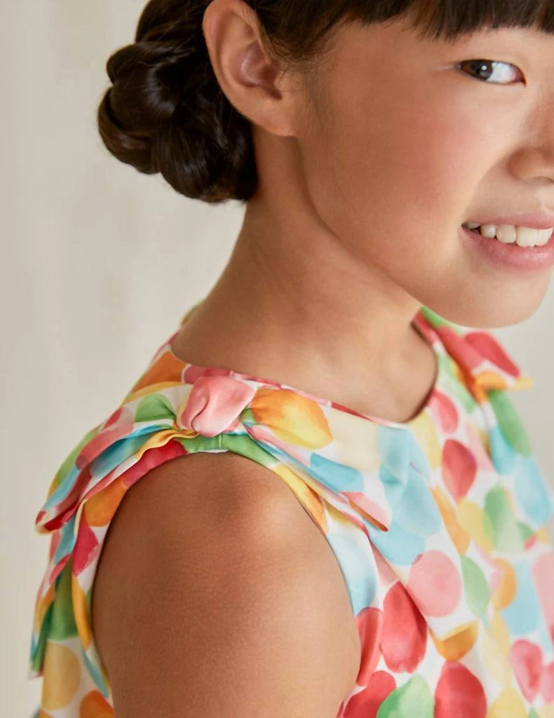 Abel & Lula Abel & Lula - Polka Dot & Bow Satin Dress 3