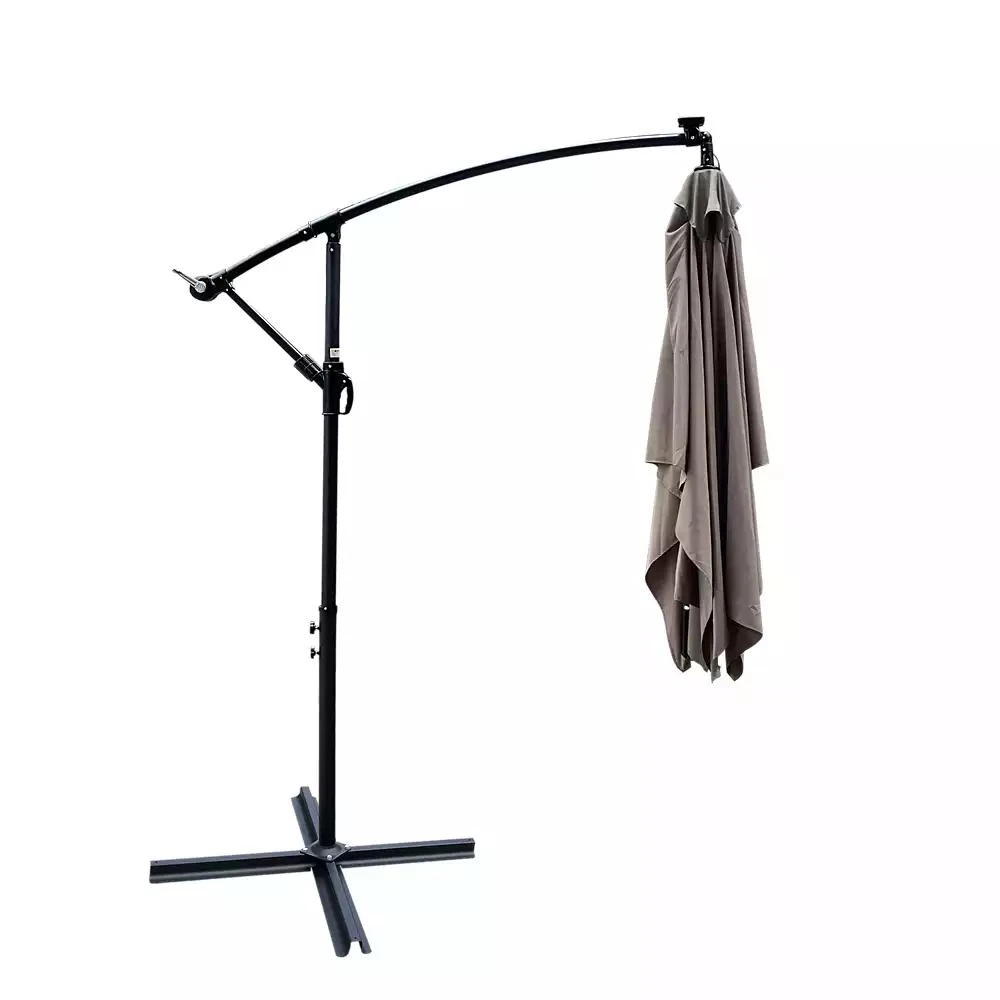 Streamdale Furniture Solar Powered LED Patio Umbrella, 8 Ribs, Crank and Cross Base 4