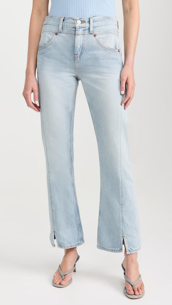 REDONE Mid Rise Kick Flare Jeans