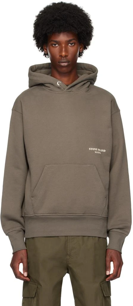 Stone Island Taupe 'Stone Island Marina' Hoodie 1