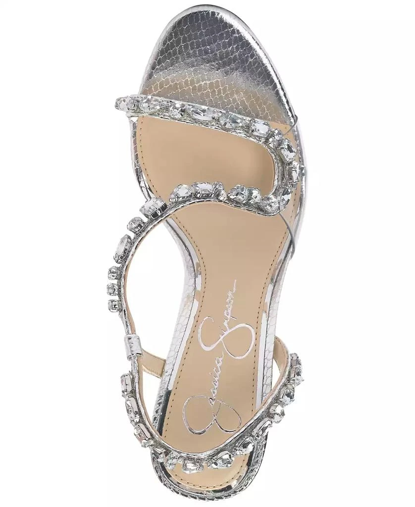 Jessica Simpson Women's Jaycin Barely-There Rhinestone Evening Sandals 4