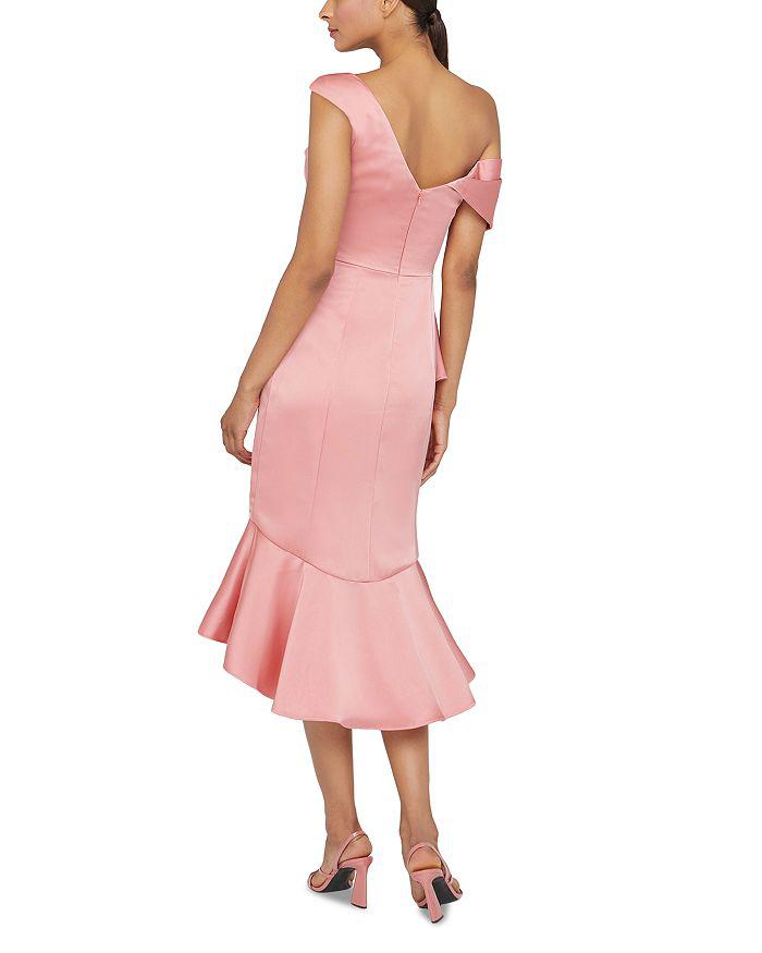 Theia Janice Draped Asymmetric Dress