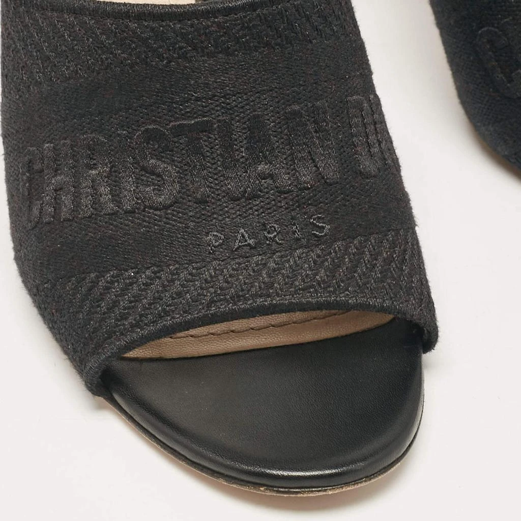 Dior Dior Black Canvas Dway Slide Sandals Size 40 7
