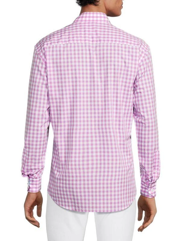 Bertigo Gingham Check Button Down Shirt 2