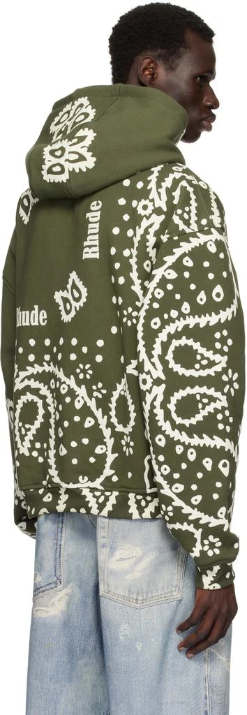 Rhude Khaki Bandana Print Hoodie 3