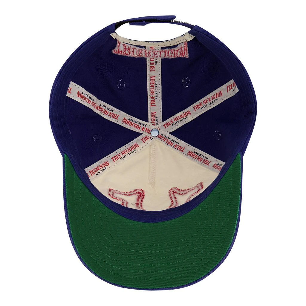 Concept One True Religion Baseball Cap, 5 Panel Cotton Twill Kids Baseball Hat with Large Horseshoe Logo, Adjustable, Blue, One Size 4