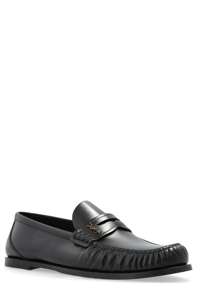 Yves Saint Laurent Saint Laurent Laurent Logo Plaque Slip-On Loafers
