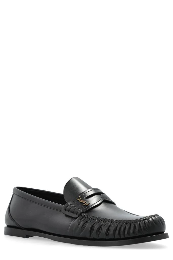 Yves Saint Laurent Saint Laurent Laurent Logo Plaque Slip-On Loafers 2