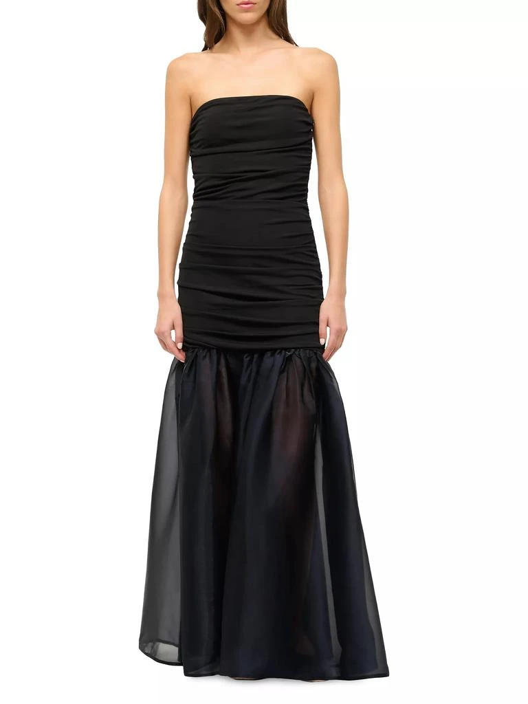 Staud Liya Drop Waist Chiffon Skirt Maxi Dress 2