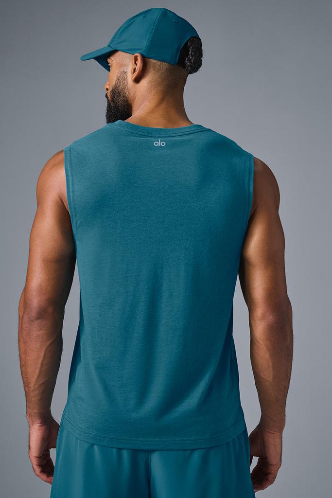 Alo The Triumph Muscle Tank - Oceanic Teal