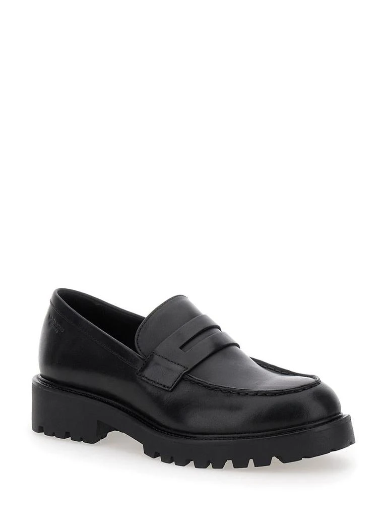 Vagabond Black ‘Kenova' Loafers With Strap On The Upper In Leather Woman 2
