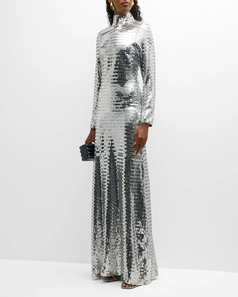Simon Miller Sequin Sculpty High-Collar Maxi Dress 2