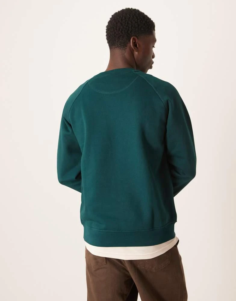 Adidas adidas Originals essential crew neck sweatshirt in dark green 3
