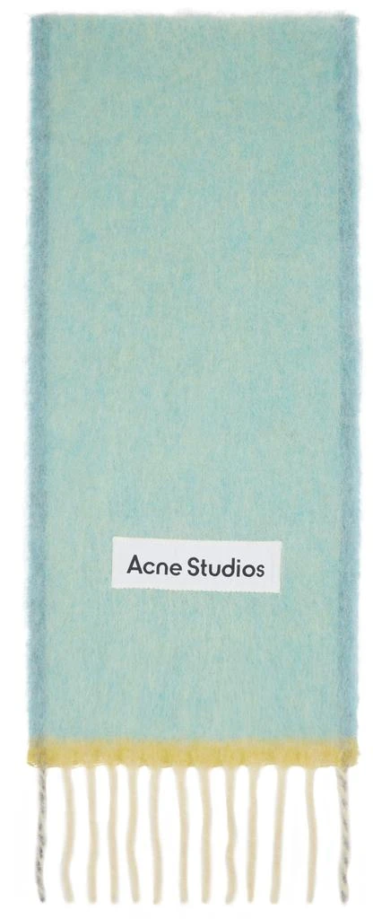 Acne Studios Blue Narrow Wool Mohair Scarf 1