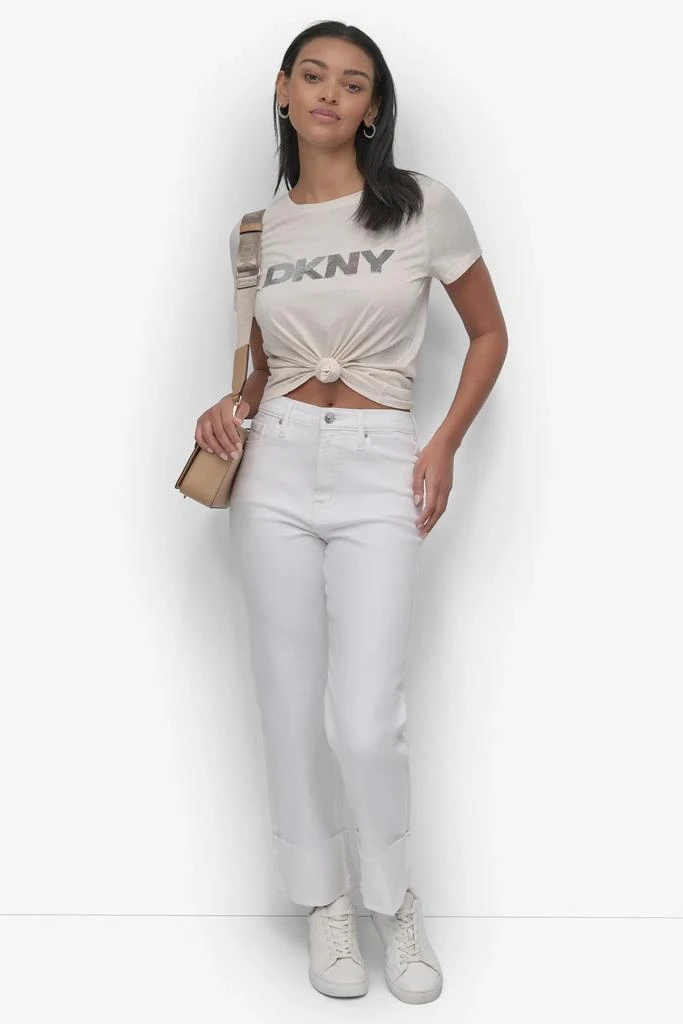 DKNY SEQUIN LOGO CREW NECK TEE 6