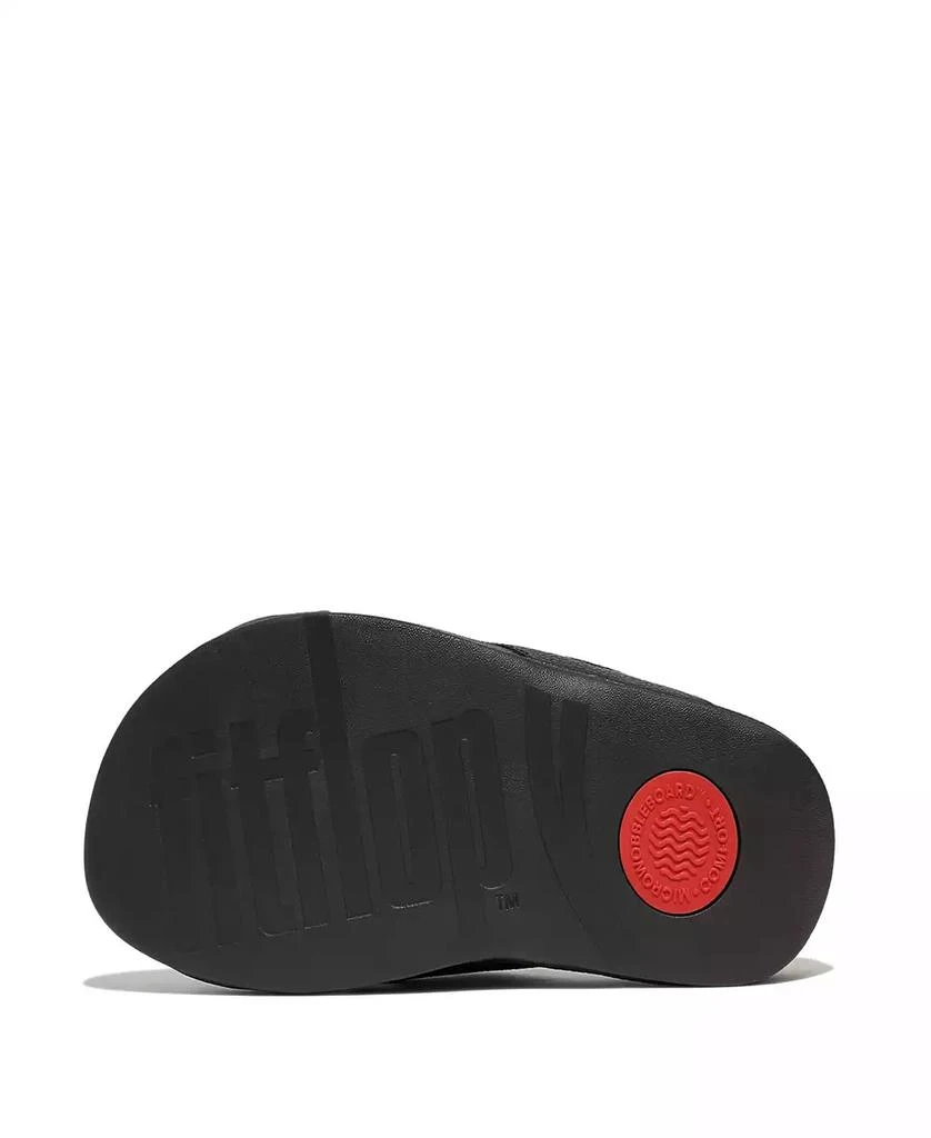 FitFlop Men's Tumbled-Leather Cross Slides 5