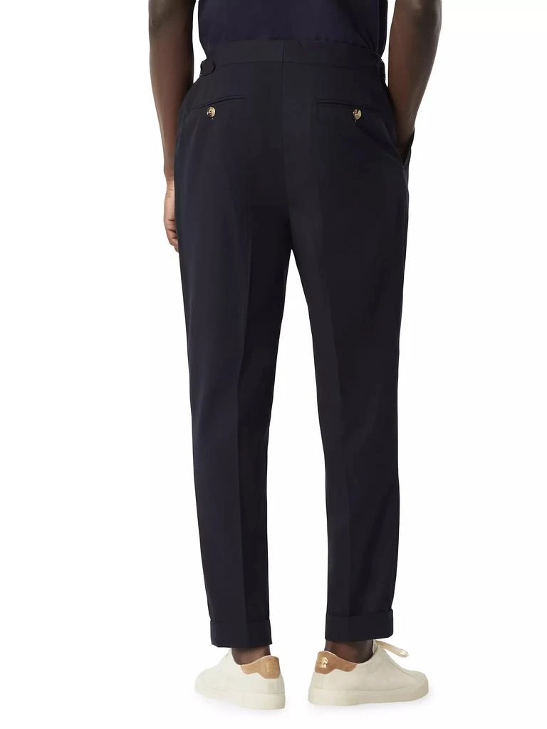Brunello Cucinelli Crêpe Batavia Tailor Fit Trousers with Reversed Double Pleats 3
