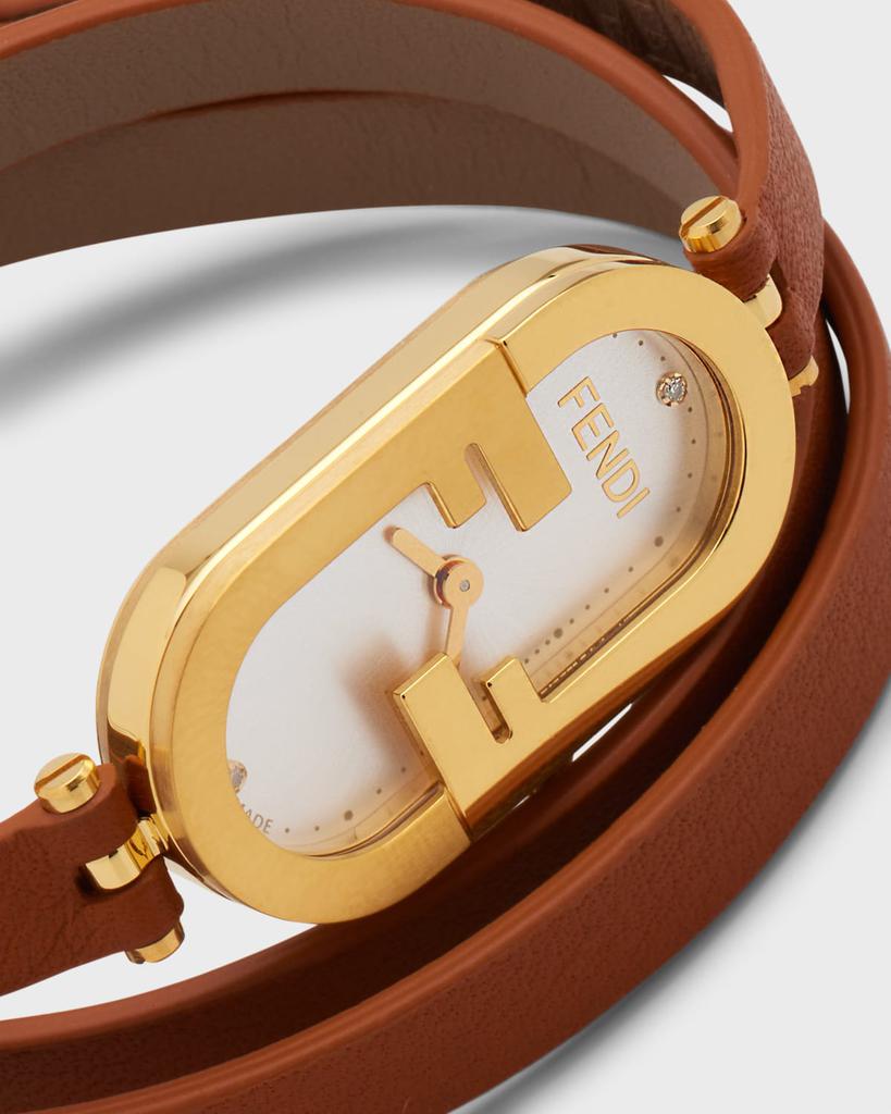 Fendi O'Lock Vertical Oval Calf Leather Wrap Watch - Automatic