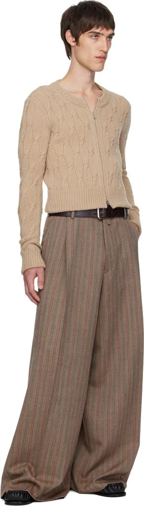 Dries Van Noten Beige Cable-Knit Cardigan 4