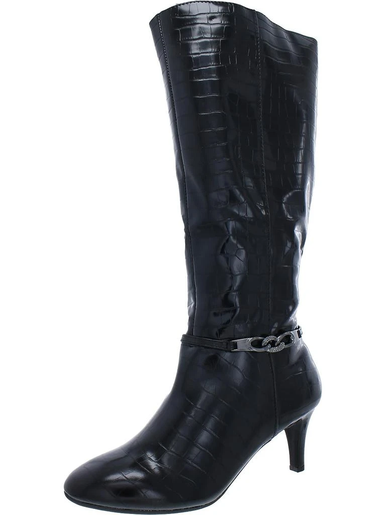 Karen Scott Hanna Womens Faux Leather Tall Knee-High Boots 2