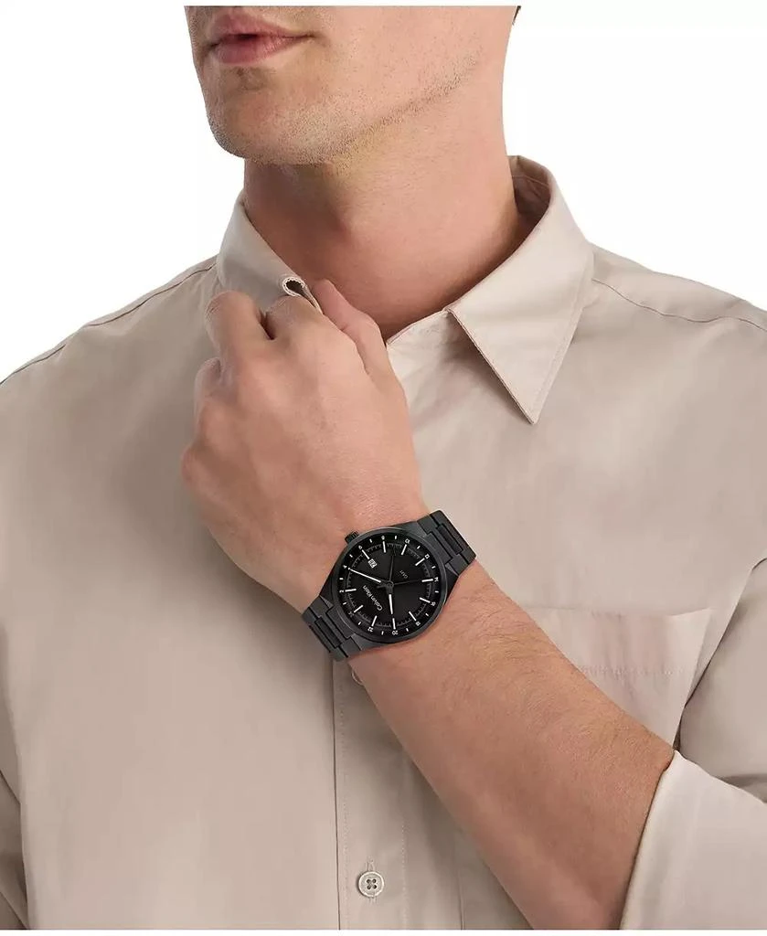 Calvin Klein Men's Distinguish GMT Black Ionic Plated Watch Bracelet, 44mm 4