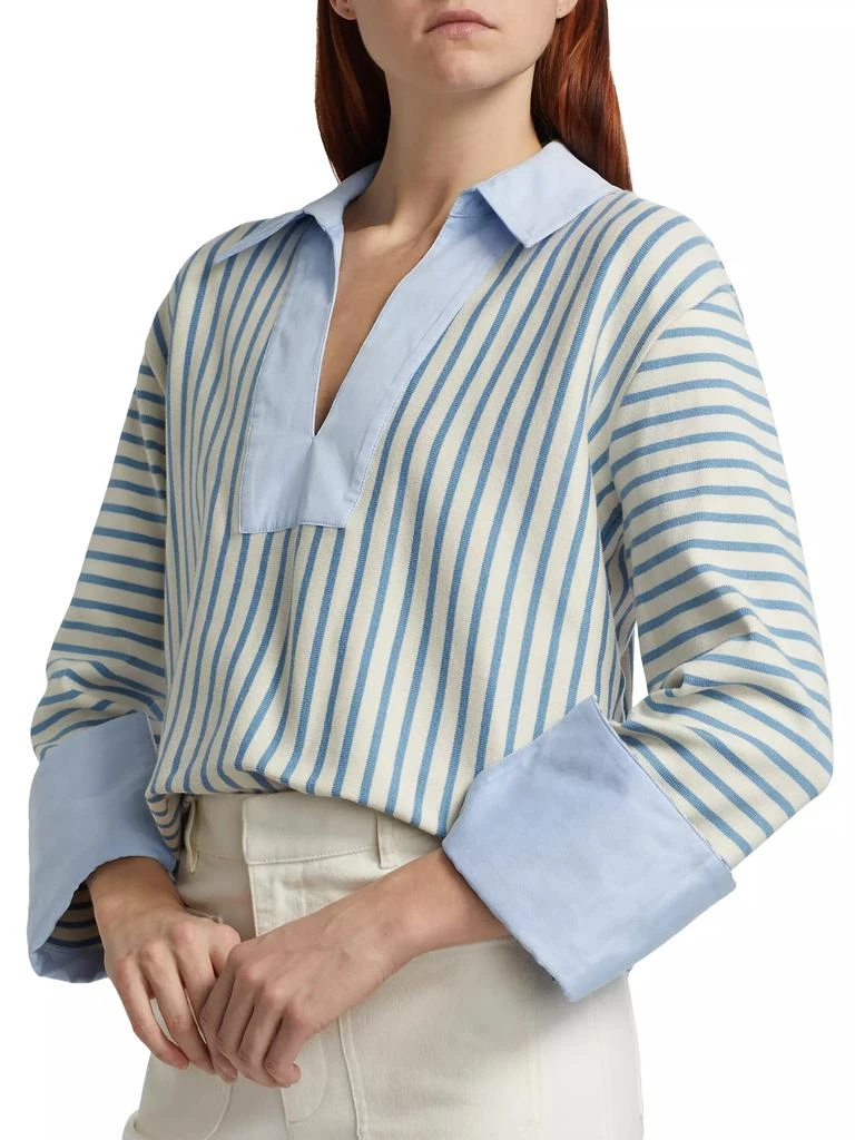 Tanya Taylor Whitney Striped Long-Sleeve Top 6