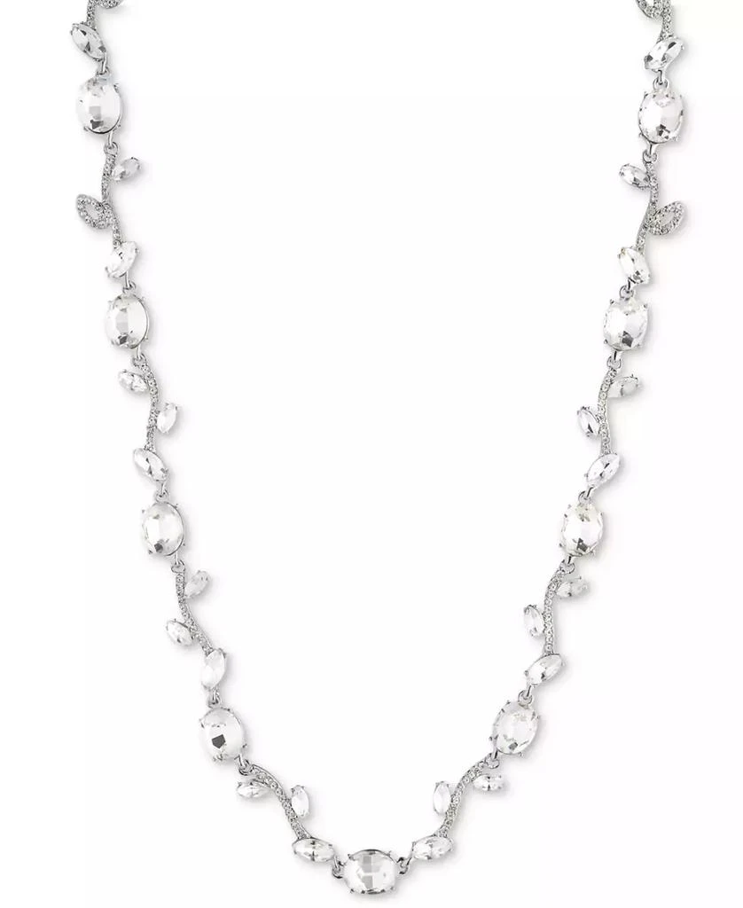 Givenchy Silver Tone Viney Crystal Collar Necklace 1