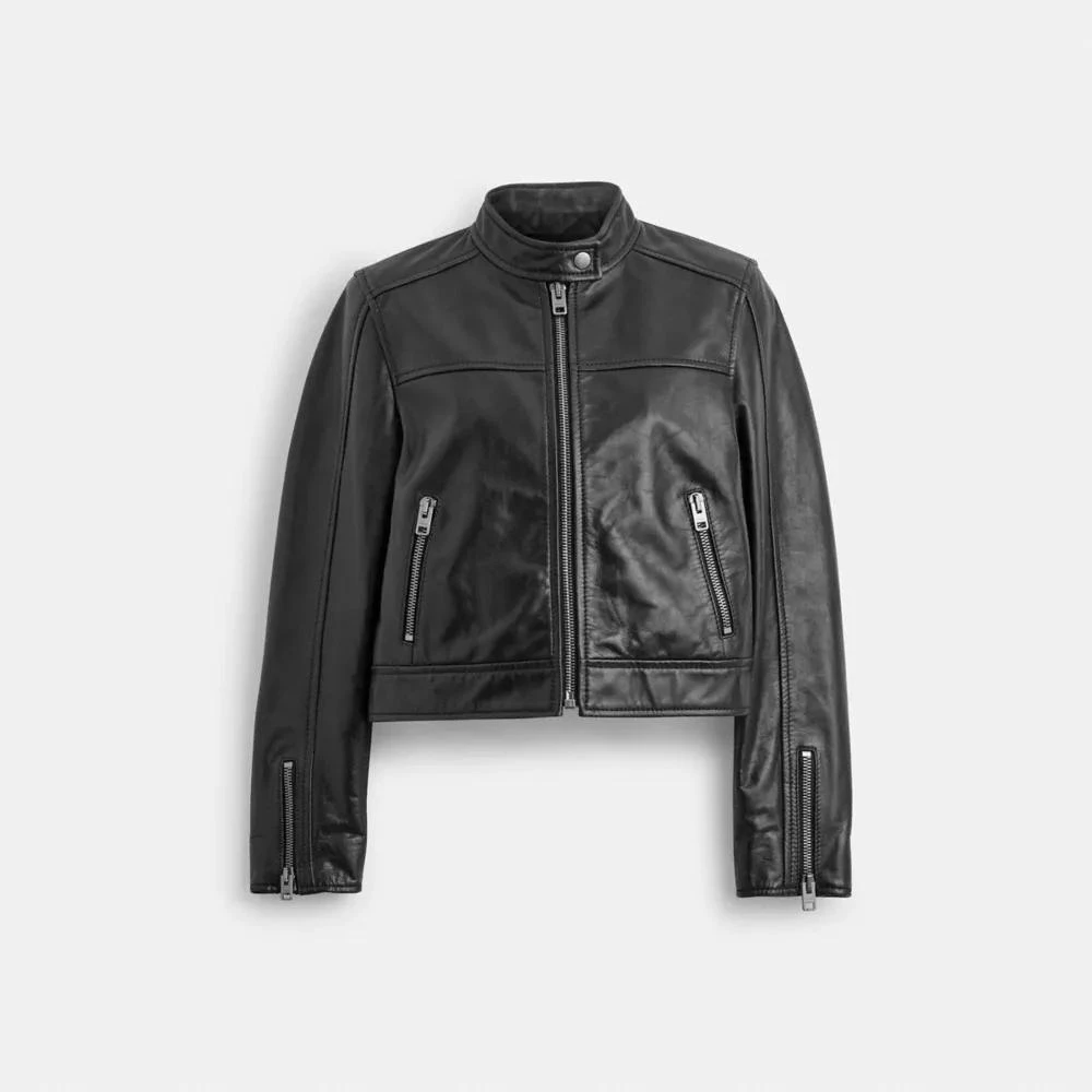 Coach Leather Racing Jacket 1