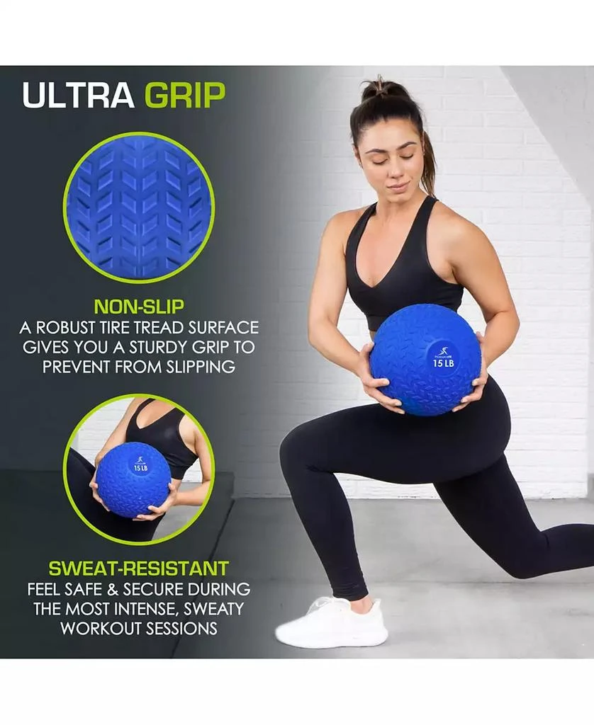 ProsourceFit Tread Slam Ball 15 lb 2
