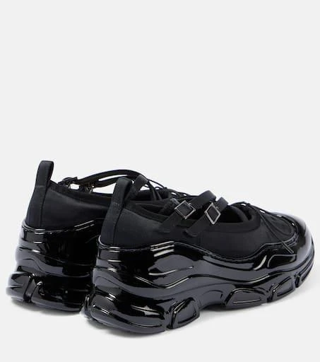 Simone Rocha Crystal Buckle Tracker leather-trimmed shoes 3