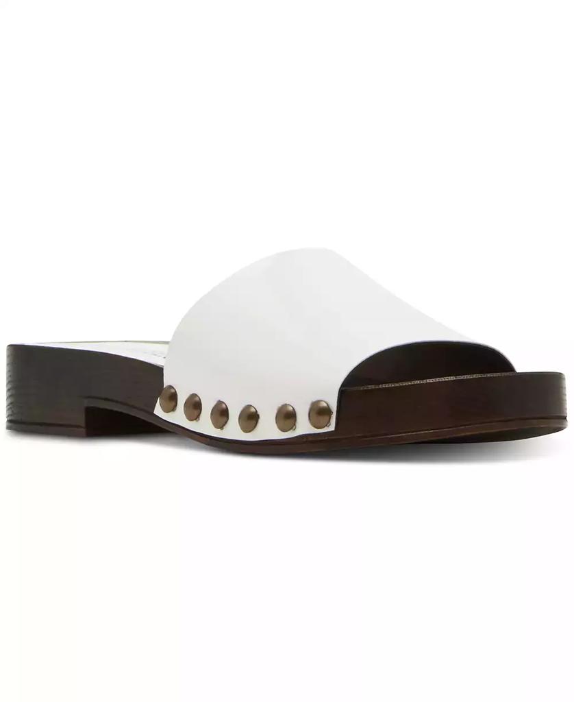 Steve Madden Women's Cento Wooden Flatform Slide Sandals