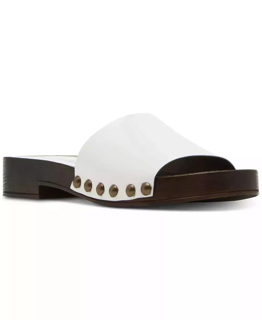 Steve Madden Women's Cento Wooden Flatform Slide Sandals 1